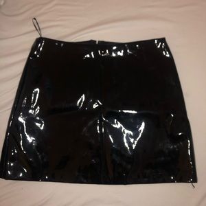 black latex/polyester skirt